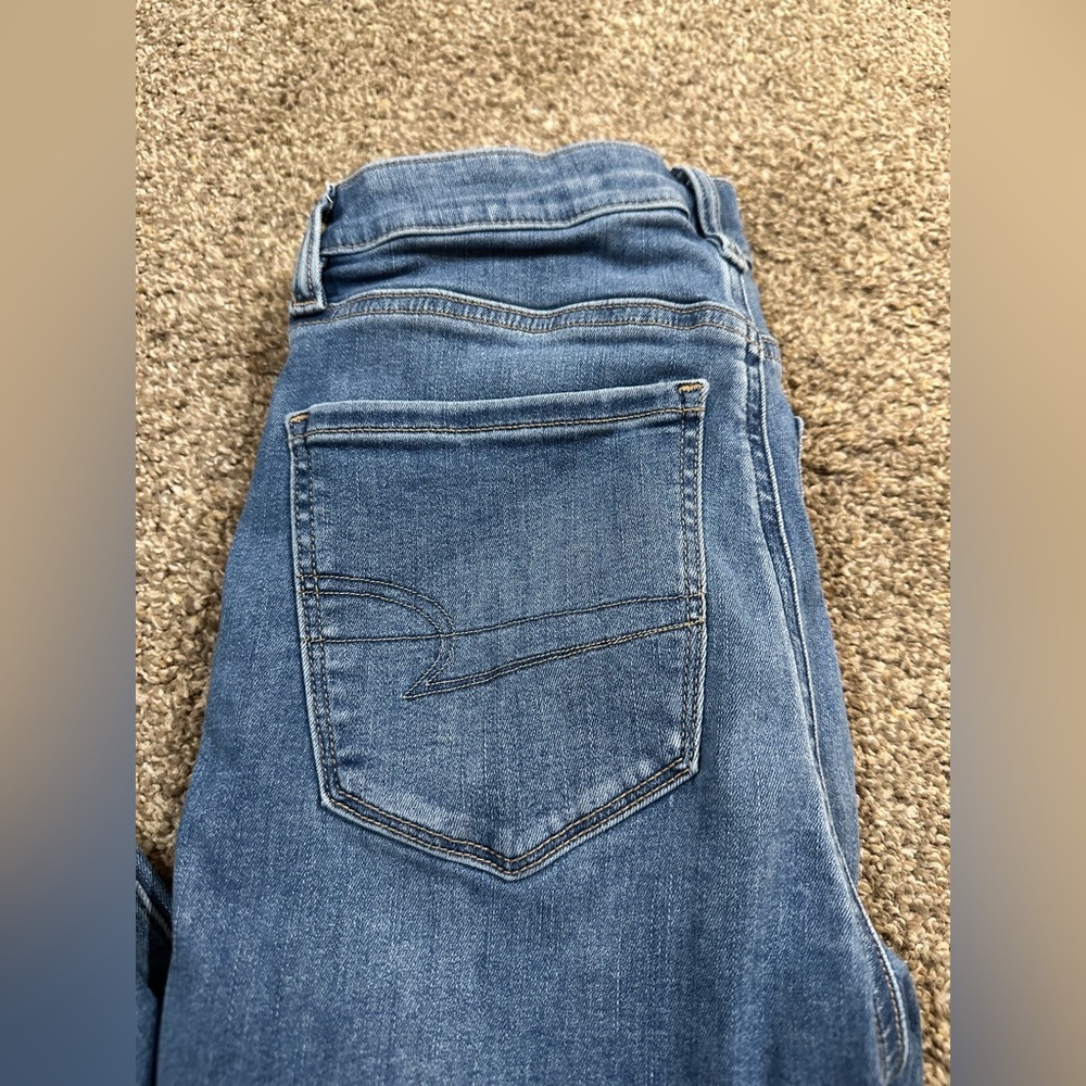 American Eagle Outfitters Blue Skinny Jegging next level stretch - Picture 2 of 15